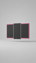 Rectangular Acoustic Panel Vivid Pink Edge