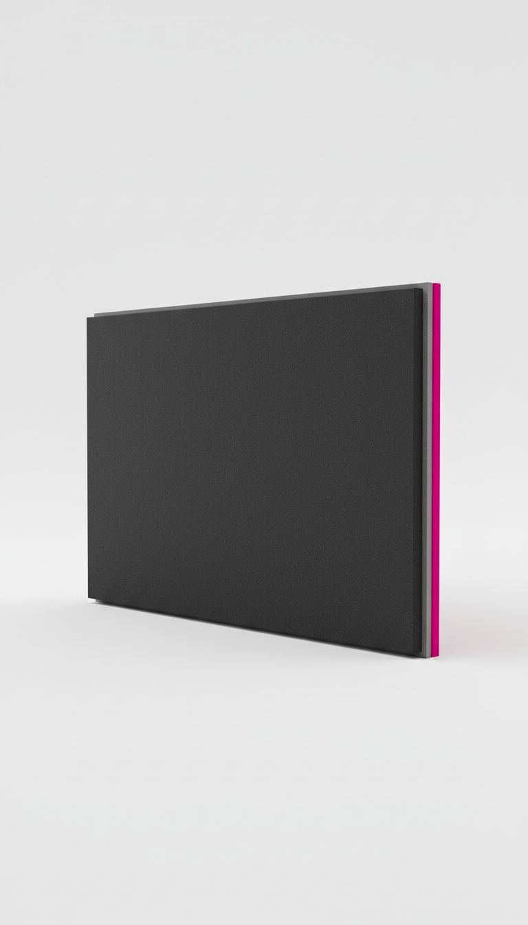 Rectangular Acoustic Panel Deep Charcoal