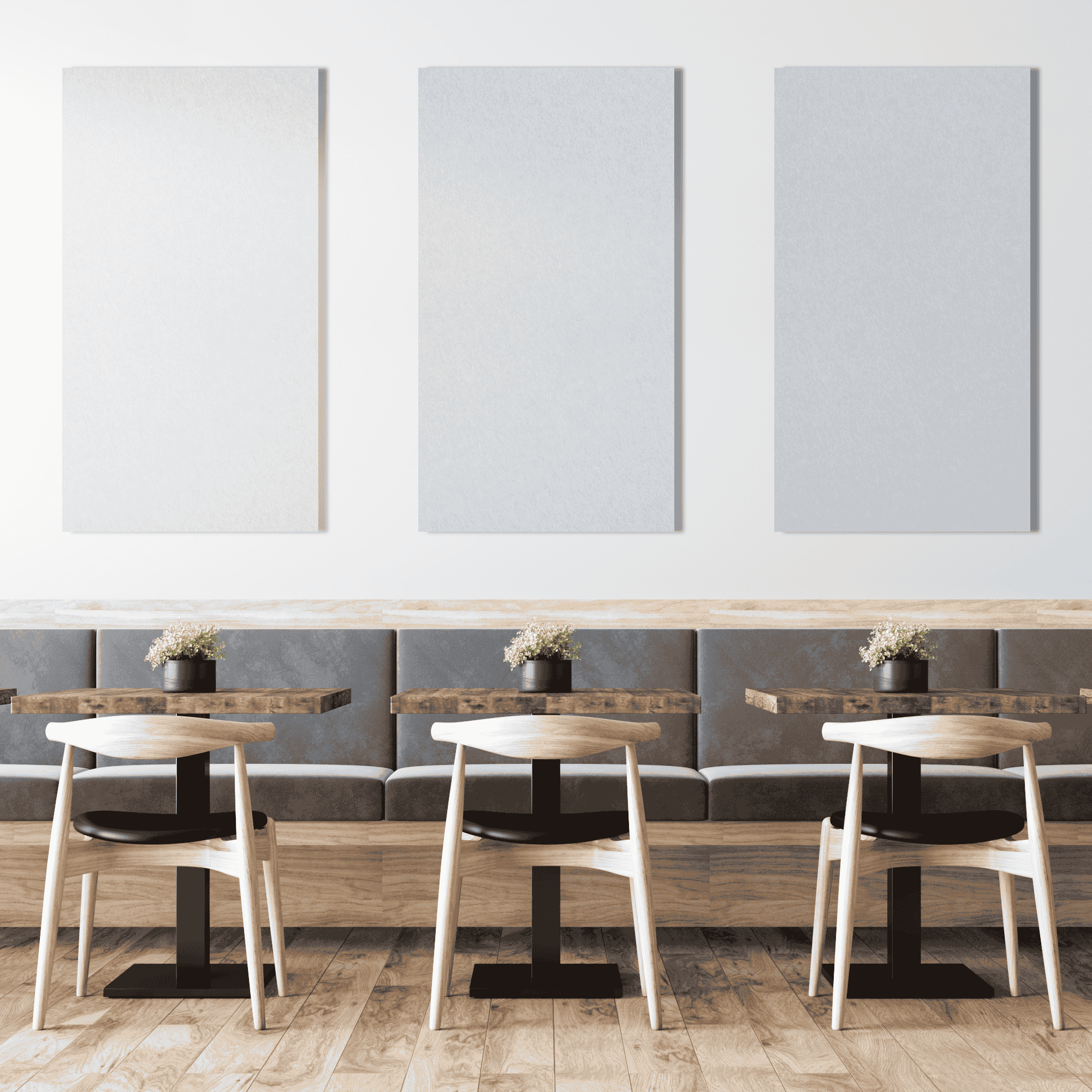 Fabric Wrapped Acoustic Panel 1200x600x25mm NRC 0.95 - Black or White - Melbourne Install or Single Panel